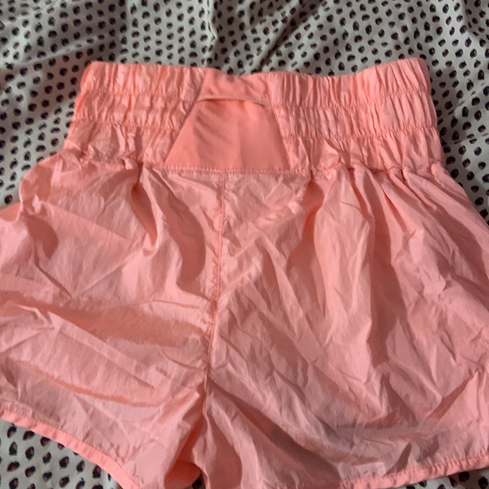 Coral/Orange free people movement shorts. - Picture 2 of 2
